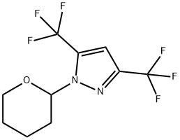 1H-Pyrazole, 1-(tetrahydro-2H-pyran-2-yl)-3,5-bis(trifluoromethyl)- Structure