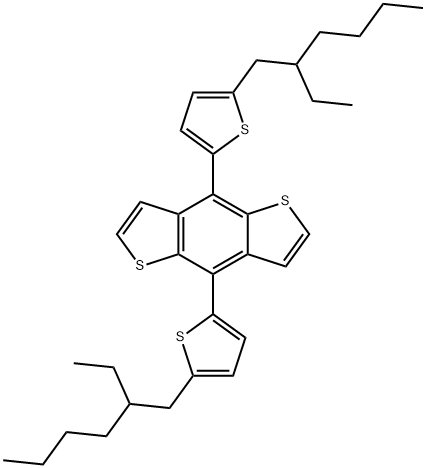 4,8-Di(2-(2-ethylhexyl)thiophene-5-yl)-benzo[1,2-b:4,5-b']dithiophene Structure