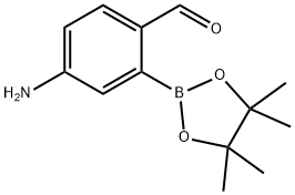 Benzaldehyde, 4-amino-2-(4,4,5,5-tetramethyl-1,3,2-dioxaborolan-2-yl)- 化学構造式