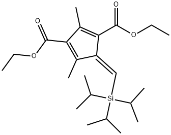 1,3-Cyclopentadiene-1,3-dicarboxylic acid, 2,4-dimethyl-5-[[tris(1-methylethyl)silyl]methylene]-, 1,3-diethyl ester, (5E)-