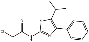 2-chloro-N-[4-phenyl-5-(propan-2-yl)-1,3-thiazol-2-yl]acetamide Struktur