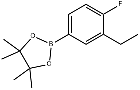 1,3,2-Dioxaborolane, 2-(3-ethyl-4-fluorophenyl)-4,4,5,5-tetramethyl- Struktur