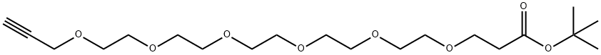 プロパルギル-PEG6-T-ブチルエステル 化学構造式