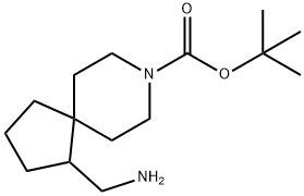 1-氨基甲基-8-氮杂-螺[4.5]癸烷-8-羧酸叔丁酯, 1357352-01-2, 结构式