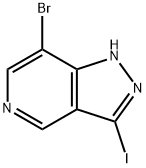 7-BROMO-3-IODO-1H-PYRAZOLO[4,3-C]PYRIDINE, 1357946-27-0, 结构式