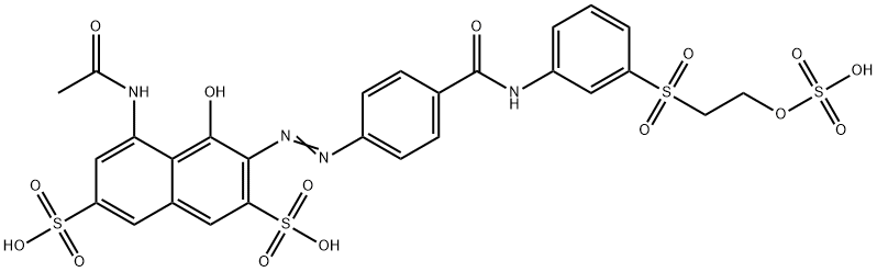 7-Naphthalenedisulfonic acid, 5-(acetylamino)-4-hydroxy-3-[[4-[[[3-[[2-(sulfooxy)ethyl]sulfonyl]phen2 Structure