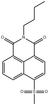 1H-Benz[de]isoquinoline-1,3(2H)-dione, 2-butyl-6-(methylsulfonyl)- Struktur