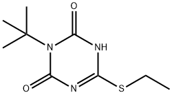 1,3,5-Triazine-2,4(1H,3H)-dione, 3-(1,1-dimethylethyl)-6-(ethylthio)- Structure