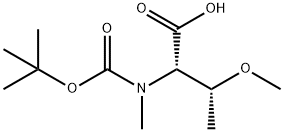 (2S,3R)-2-((叔-丁氧羰基)(甲基)氨基)-3-甲氧基丁酸,136092-75-6,结构式
