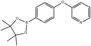3-(4-(4,4,5,5-四甲基-1,3,2-二噁硼戊环-2-基)苯氧基)吡啶,1362703-30-7,结构式