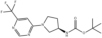 tert-Butyl N-(3R)-1-[6-(trifluoromethyl)pyrimidin-4-yl]pyrrolidin-3-ylcarbam|1365936-83-9