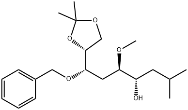 D-allo-Nonitol, 1,2,3,6-tetradeoxy-2-methyl-5-O-methyl-8,9-O-(1-methylethylidene)-7-O-(phenylmethyl)- 结构式