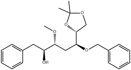 D-allo-Heptitol, 1,4-dideoxy-3-O-methyl-6,7-O-(1-methylethylidene)-1-phenyl-5-O-(phenylmethyl)-,136781-82-3,结构式