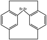 1,13-dibromotricyclo (8,2,2,2 4.7)-hexadeca-4,6,10,12,13,15-hexane Struktur