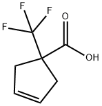 1-(trifluoromethyl)cyclopent-3-ene-1-carboxylic acid 结构式