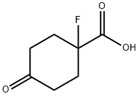 Cyclohexanecarboxylic acid, 1-fluoro-4-oxo- Structure