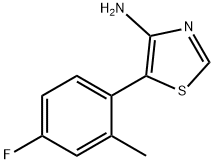4-Thiazolamine, 5-(4-fluoro-2-methylphenyl)-,1374665-58-3,结构式