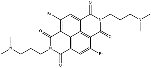 4,9-二溴-2,7-双(3-(二甲氨基丙基)苯并[LMN][3,8]菲咯林-1,3,6,8(2H,7H)-四酮 结构式