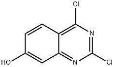 7-Quinazolinol, 2,4-dichloro- 化学構造式
