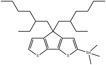 Stannane, [4,4-bis(2-ethylhexyl)-4H-cyclopenta[2,1-b:3,4-b']dithien-2-yl]trimethyl- Structure