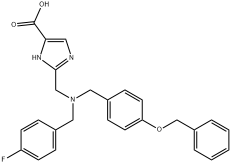 1382722-47-5 1H-Imidazole-5-carboxylic acid, 2-[[[(4-fluorophenyl)methyl][[4-(phenylmethoxy)phenyl]methyl]amino]methyl]-