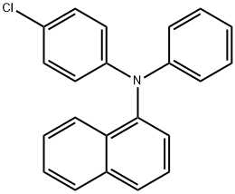 N-(4-氯苯基)-N-苯基-1-萘胺 结构式