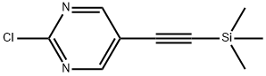 Pyrimidine, 2-chloro-5-[2-(trimethylsilyl)ethynyl]- Structure