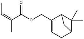 2-Butenoic acid, 2-methyl-, (6,6-dimethylbicyclo[3.1.1]hept-2-en-2-yl)methyl ester, (Z)- (9CI) 结构式