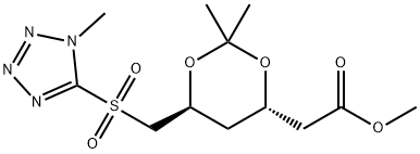 D-erythro-Hexonic acid, 2,4,6-trideoxy-3,5-O-(1-methylethylidene)-6-[(1-methyl-1H-tetrazol-5-yl)sulfonyl]-, methyl ester