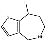 8-氟-5,6,7,8-四氢-4H-噻吩并[3,2-C]氮杂卓,1391732-55-0,结构式