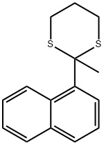 1,3-Dithiane, 2-methyl-2-(1-naphthalenyl)- Structure