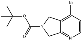4-溴-5H,6H,7H-吡咯并[3,4-B]吡啶-6-羧酸叔丁酯,1393558-15-0,结构式
