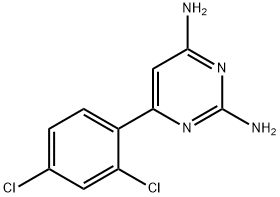 6-(2,4-dichlorophenyl)pyrimidine-2,4-diamine 化学構造式