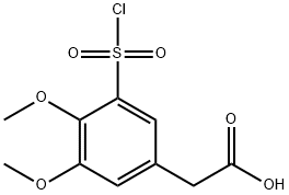 2-[3-(氯磺酰基)-4,5-二甲氧基苯基]乙酸,1394041-20-3,结构式