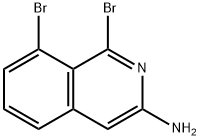 1,8-二溴异喹啉-3-胺, 1396762-40-5, 结构式