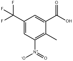 2-甲基-3-硝基-5-(三氟甲基)苯甲酸 结构式