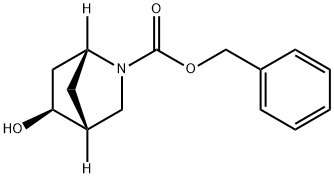 2-Azabicyclo[2.2.1]heptane-2-carboxylic acid, 5-hydroxy-, phenylmethyl ester, (1R,4R,5S)- Structure