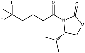 (S)-4-异丙基-3-(5,5,5-三氟戊酰基)恶唑烷-2-酮,1401067-00-2,结构式