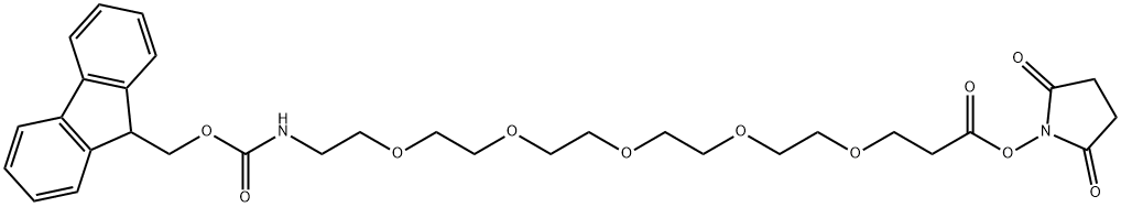 FMOC酰胺-五聚乙二醇-NHS酯,1402080-11-8,结构式