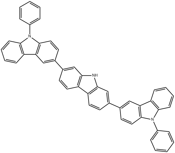 3,2':7',3''-Ter-9H-carbazole, 9,9''-diphenyl- Struktur