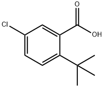 Benzoic acid, 5-chloro-2-(1,1-dimethylethyl)- Structure