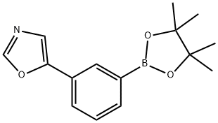 5-(3-(4,4,5,5-Tetramethyl-1,3,2-dioxaborolan-2-yl)phenyl)oxazole 化学構造式