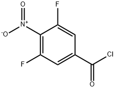 Benzoyl chloride, 3,5-difluoro-4-nitro- Structure