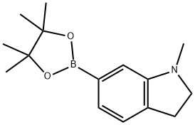 1H-Indole, 2,3-dihydro-1-methyl-6-(4,4,5,5-tetramethyl-1,3,2-dioxaborolan-2-yl)-|1-甲基-6-(4,4,5,5-四甲基-1,3,2-二氧硼杂环戊烷-2-基)吲哚啉