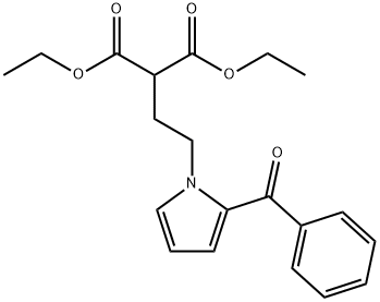 Propanedioic acid, 2-[2-(2-benzoyl-1H-pyrrol-1-yl)ethyl]-, 1,3-diethyl ester Struktur