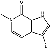 7H-Pyrrolo[2,3-c]pyridin-7-one, 3-bromo-1,6-dihydro-6-methyl- 化学構造式