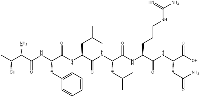 L-Asparagine, L-threonyl-L-phenylalanyl-L-leucyl-L-leucyl-L-arginyl-,141136-85-8,结构式