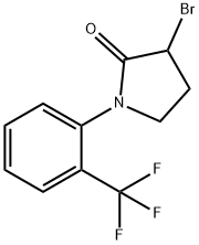 3-bromo-1-[2-(trifluoromethyl)phenyl]pyrrolidin-2-one Struktur