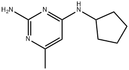 4-N-CYCLOPENTYL-6-METHYLPYRIMIDINE-2,4-DIAMINE Structure