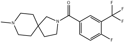 (4-氟-3-(三氟甲基)苯基)(8-甲基-2,8-二氮杂螺[4.5]癸烷-2-基)甲酮 结构式